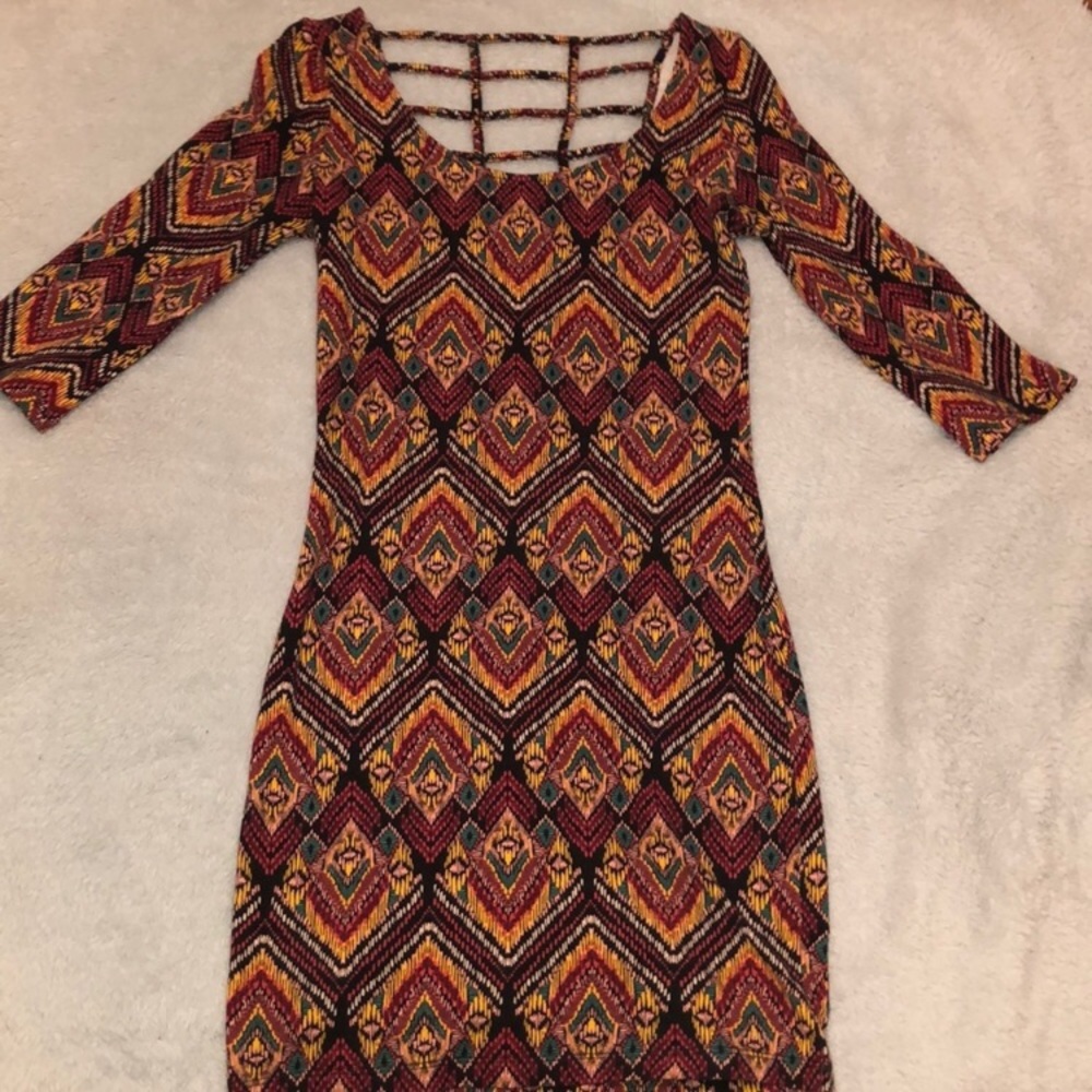 Tribal Pattern Bodycon Dress